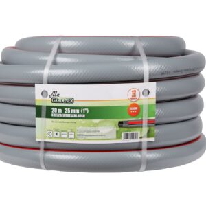 Kreuzgewebe-Gartenschlauch Classic rot/schwarz