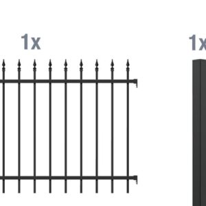 Anbauset Zierzaun Chaussee 2m