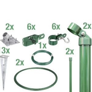 Set Maschendrahtzaun grün inkl. Handschuh