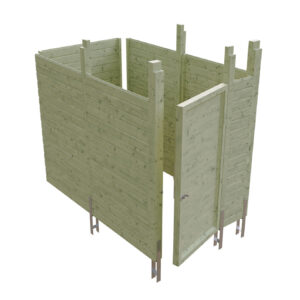 Abstellraum aus Profilschalung imprägniert