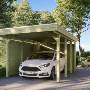 Carport Friesland Set m. Rück- und Seitenwand