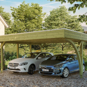 Carport Friesland Set 7 mit 1 Einfahrtsbogen 557 x 555cm