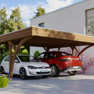 Carport Friesland Set mit 2 Einfahrtsbögen