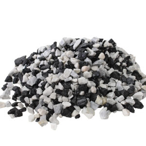 Gartensplitt schwarz-weiss