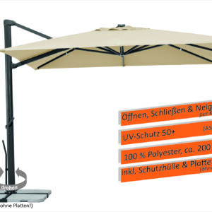 Ampelschirm Rhodos Smart 300x300cm