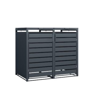 Mülltonnenbox mit Deckel, Anthrazit