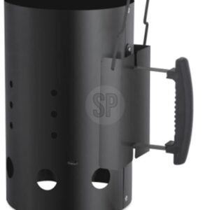 Grillanzündkamin, schwarz