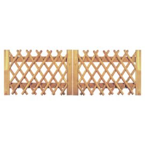 Jägerzaun Doppeltor Latten 55 mm, kdi braun