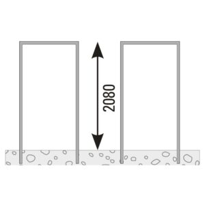 VETRO Pfosten-Zarge, zum Einbetonieren