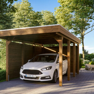 Carport Friesland Set m. Rück- und Seitenwand