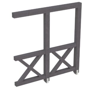 Seitenwand Andreaskreuz, Wandanbau Fichte