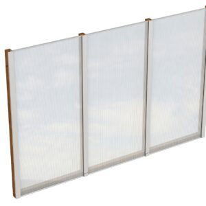Seitenwand m. Polycarbonat, freistehend Fichte
