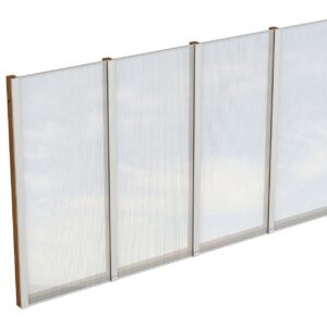 Seitenwand m. Polycarbonat, freistehend Fichte