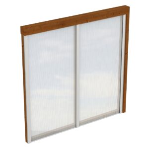 Seitenwand m. Polycarbonat, Wandanbau Fichte