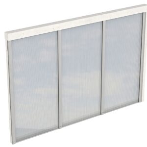 Seitenwand m. Polycarbonat, Wandanbau Fichte