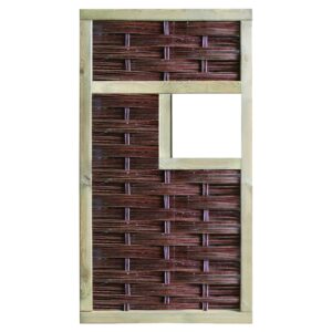 LABO-3D Weidengeflechtzaun 94x180 cm, 1 Fenster mittig