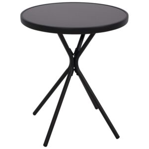 Bistrotisch 60cm rund, mit Glasplatte