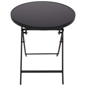 Bistro-Klapptisch 60cm rund, mit Glasplatte