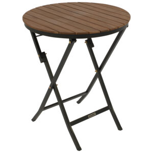Klapptisch 61cm rund, Stahl, Akazie