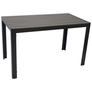 Gartentisch 125x70cm, Aluminium, Kunstholz