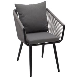Sessel 2-er Set Aluminium mit Rope und Polstern
