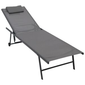 Gartenliege mit Rollen 2-er Set