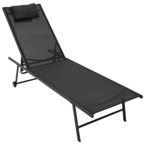 Gartenliege mit Rollen 2-er Set