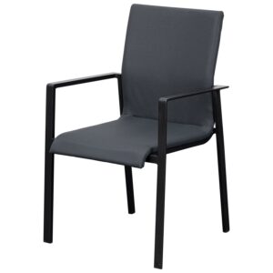 Stapelsessel 6-er Set Aluminium mit Quick Dry Foam Sitzfläche