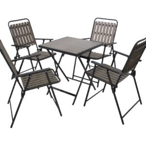 Sitzgruppe 5-teilig, Metall, Kunstholz