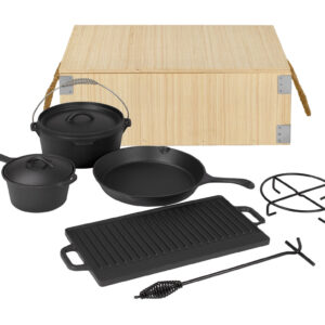 Dutch-Oven-Set in Holzkiste