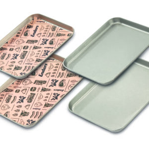 Edelstahl Serviertablett, 4er Set